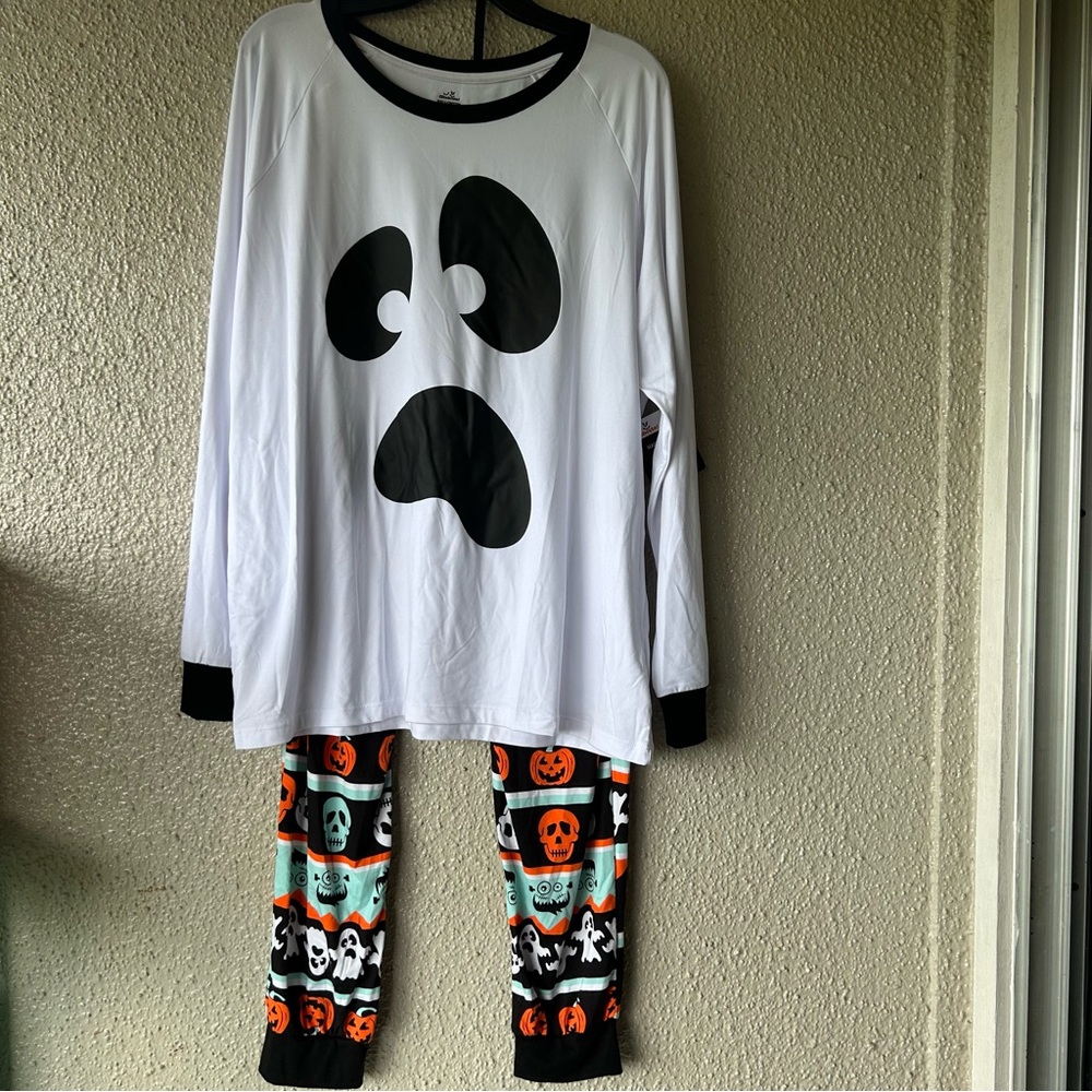 Way to celebrate women’s  Halloween pajamas XL ghost shirt Halloween pants NWT